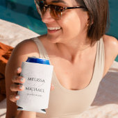 Blush Bloemen Elegante Kalligrafie Eenvoudige Ampe Blikjeskoeler