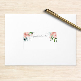 Blush Bloemen Gelieve te Bezorgen op Trouwlocatie Etiket