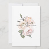 Blush Bloemen Geometrische Bruids Douche Uitnodigi Kaart (Achterkant)