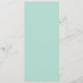 Blush Bloemen Goud Mint Groen Bruiloft Receptie Menu (Achterkant)