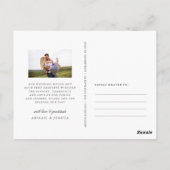 Blush Bloemen & Goud Script Dank u Briefkaart (Achterkant)