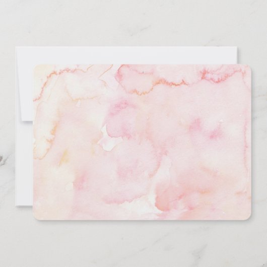 Blush Bloemen Greenery Meisje 1e Verjaardag Foto Kaart (Achterkant)