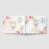 Blush Bloemen High Tea Feest Baby Bruidsmeisje Sho Gastenboek (Volledig)
