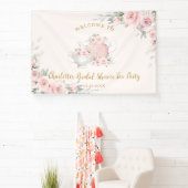 Blush Bloemen High Tea Party Bruids Baby shower Spandoek (Insitu)