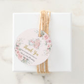 Blush Bloemen High Tea Party Verjaardagsfeest Bedankjes Labels (In situ)