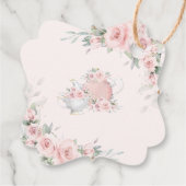  Blush Bloemen High Tea Party Vrijgezellenfeest Bedankjes Labels (Achterkant)