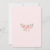 Blush Bloemen Kleine Wonder Baby Shower Kaart (Achterkant)