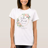 Blush Bloemen krans Vader van de bruid T-shirt (Voorkant)