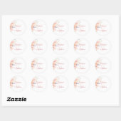 Blush Bloemen Lente Zomer Bruiloft Ronde Sticker (Vel)