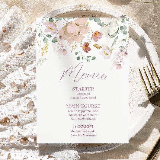 Blush Bloemen Menu