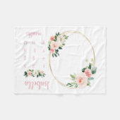 Blush Bloemen Milestone Deken Meisje Maand Deken (Voorkant (Horizontaal))