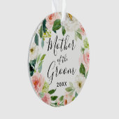 Blush bloemen moeder van de bruidegom ornament (voorkant)
