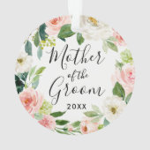 Blush bloemen moeder van de bruidegom ornament (achterkant)