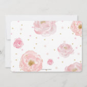 Blush Bloemen Olifant Doop Meisje Foto Kaart (Achterkant)