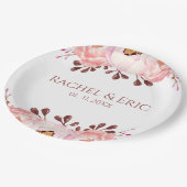 Blush Bloemen Papier Bord met aangepaste namen (Gekanteld)