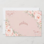 Blush Bloemen Roos Goudzoet 16 Quince Vlinders Save The Date (Achterkant)