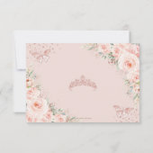 Blush Bloemen Roos Quinceanera Sweet 16 Calendar Save The Date (Achterkant)