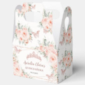 Blush Bloemen Roos Vlinders Quince XV Verjaardag Bedankdoosjes (Open)