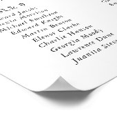 Blush Bloemen, Roze Bloemen, Bruiloft Zitkaarten Poster (Hoek)