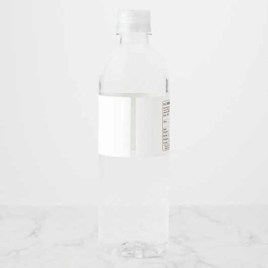 Blush Bloemen Rozen Schattige Olifant Baby shower Waterfles Etiket (Achterkant)