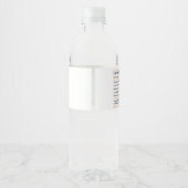 Blush Bloemen Rozen Schattigee Olifant 1e Verjaard Waterfles Etiket (Achterkant)