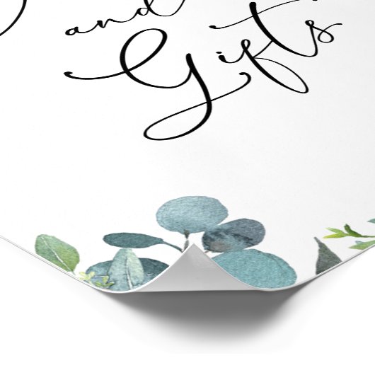 Blush Bloemen Theetijd Kaarten en Cadeaus Bord Poster (Hoek)