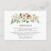 Blush Bloemen | Trouwdetails kaart (Voorkant)