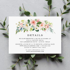 Blush Bloemen | Trouwdetails kaart
