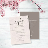 Blush Bloemen Trouwen Klassiek Reageer Informatiekaartje