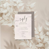 Blush Bloemen Trouwen Klassiek Reageer Informatiekaartje