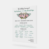 Blush Bloemen Trouwprogramma Acryl Bord (Hoek)