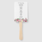 Blush Bloemen Trouwprogramma Fan Handwaaier (Achterkant)