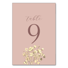 Blush Bloemen Trouwtafel Tafelnummer