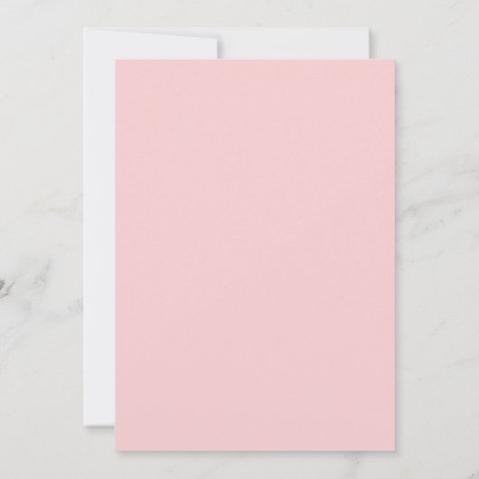 Blush Bloemen Verandering van Plannen Bruiloft Uit Kaart (Achterkant)