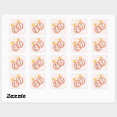 Blush Bloemen Verlovingsenvelop Sticker Bewerkbaar (Vel)