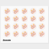 Blush Bloemen Verlovingsenvelop Sticker Bewerkbaar (Vel)