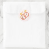 Blush Bloemen Verlovingsenvelop Sticker Bewerkbaar (Tas)
