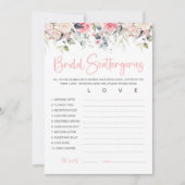 Blush Bloemen Vrijgezellenfeest Game Kaart (Voorkant)