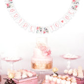 Blush Bloemen Waterverf Bruids Bunting Banner
