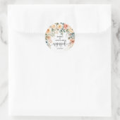 Blush Bloemen Waterverf bruiloft Sticker (Tas)