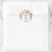 Blush Bloemen Waterverf Flat Dank u Ronde Sticker (Tas)