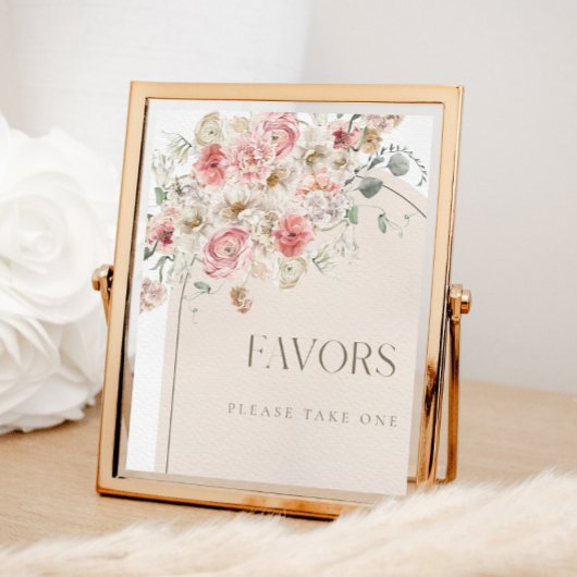 Blush Bloemenboog Favorieten teken Poster