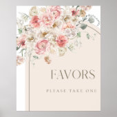 Blush Bloemenboog Favorieten teken Poster (Voorkant)