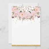 Blush Bloemendreamcatcher Babyshower Meisje Boho Kaart (Achterkant)