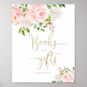 Blush bloemengoud folie Boeken en geschenken Poster (Voorkant)
