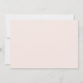 Blush bloemengouden letters Baby shower uitnodigin Kaart (Achterkant)
