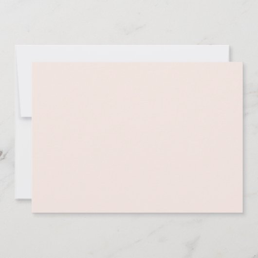 Blush bloemengouden letters Baby shower uitnodigin Kaart (Achterkant)