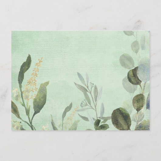 Blush bloemengroen bosrijke hertenluier Raffle Informatiekaartje (Achterkant)