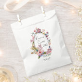 Blush bloemenkrans liefde is zoete bruiloft bedankzakje (Geknipt)