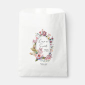 Blush bloemenkrans liefde is zoete bruiloft bedankzakje (Voorkant)